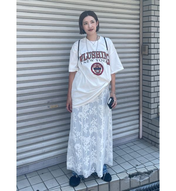 Ungrid「カレッジロゴビッグTee」|Tシャツ・カットソー|