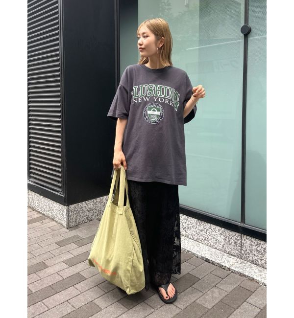 Ungrid「カレッジロゴビッグTee」|Tシャツ・カットソー|