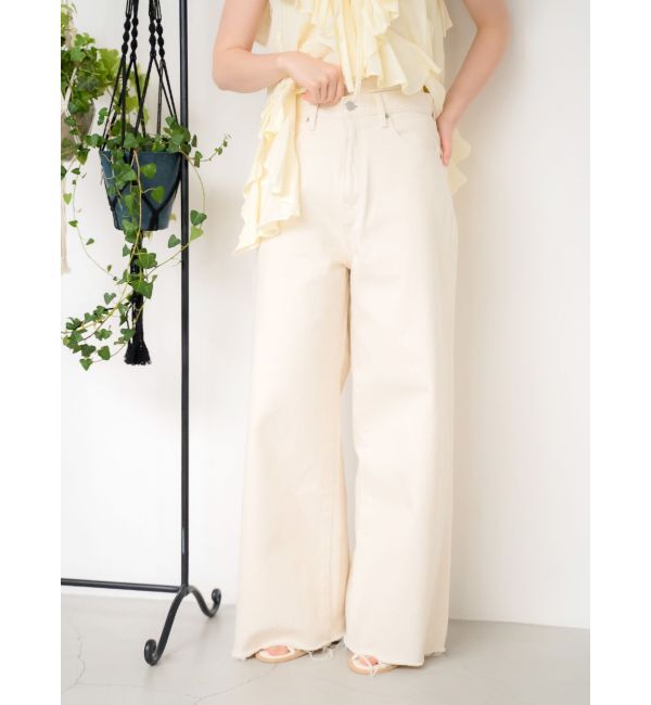 Ungrid「カットオフバギールーズデニム」|デニム|