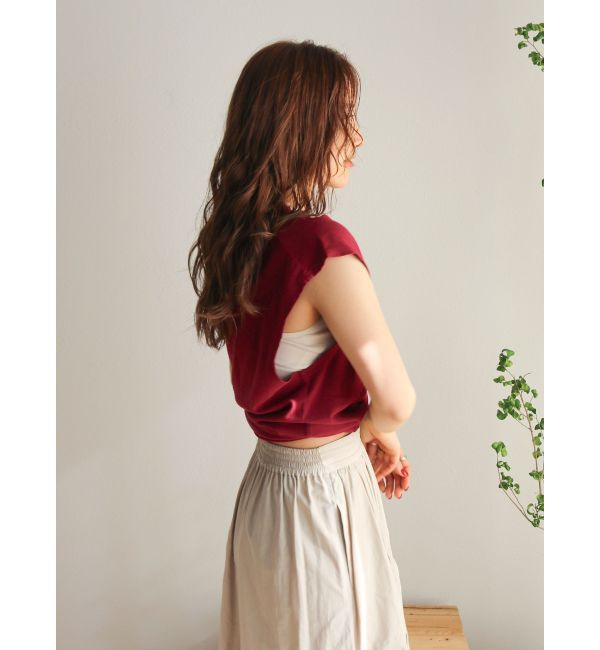 Ungrid「ショルダーリメイクロゴタンクトップ」|タンクトップ|