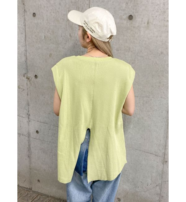 Ungrid「バックスリットワッフルタンクトップ」|タンクトップ|