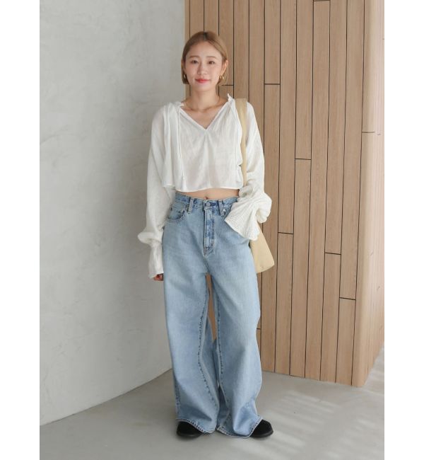 Ungrid「メッシュコンビショートブラウス」|シャツ・ブラウス|