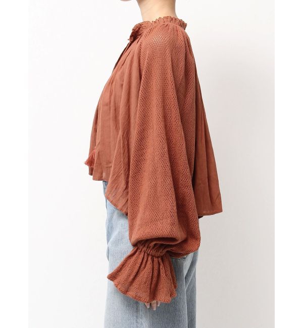 Ungrid「メッシュコンビショートブラウス」|シャツ・ブラウス|