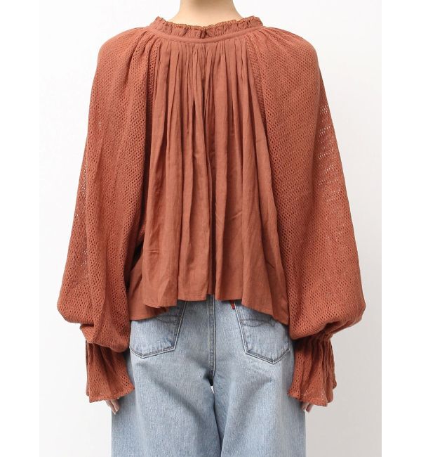 Ungrid「メッシュコンビショートブラウス」|シャツ・ブラウス|