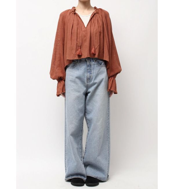 Ungrid「メッシュコンビショートブラウス」|シャツ・ブラウス|