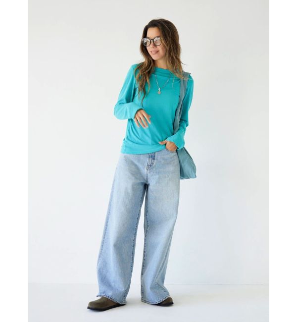 Ungrid「ハイウエストバギーデニム」|デニム|