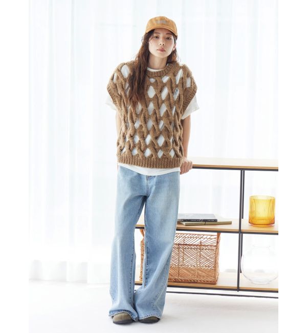 Ungrid「ハイウエストバギーデニム」|デニム|