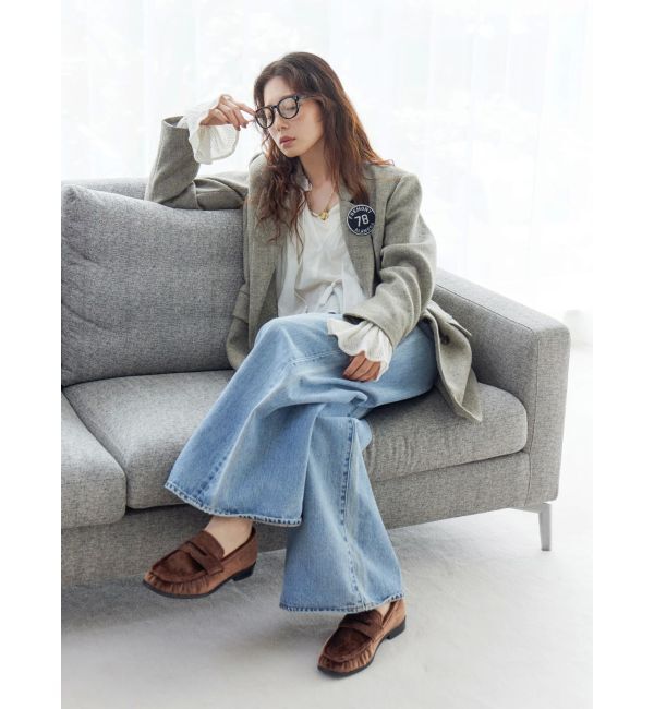 Ungrid「ハイウエストバギーデニム」|デニム|