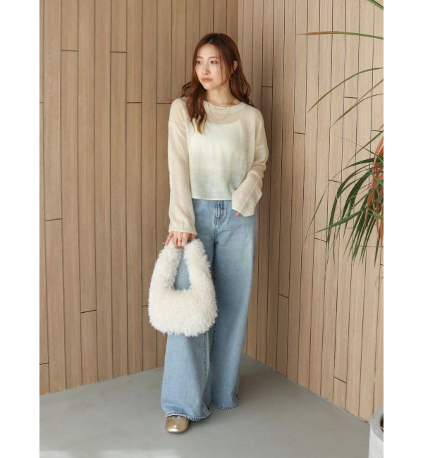 Ungrid「ハイウエストバギーデニム」|デニム|