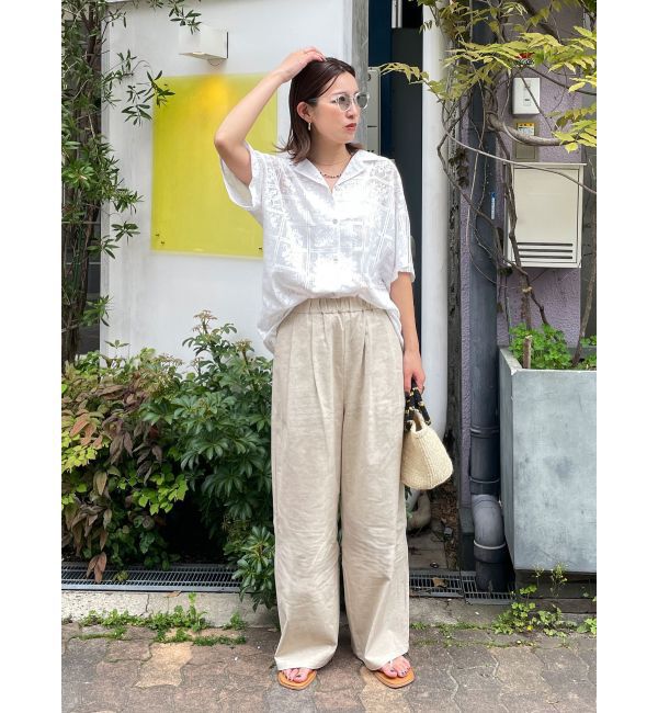 Ungrid「リネン混カーブラフパンツ」|その他|