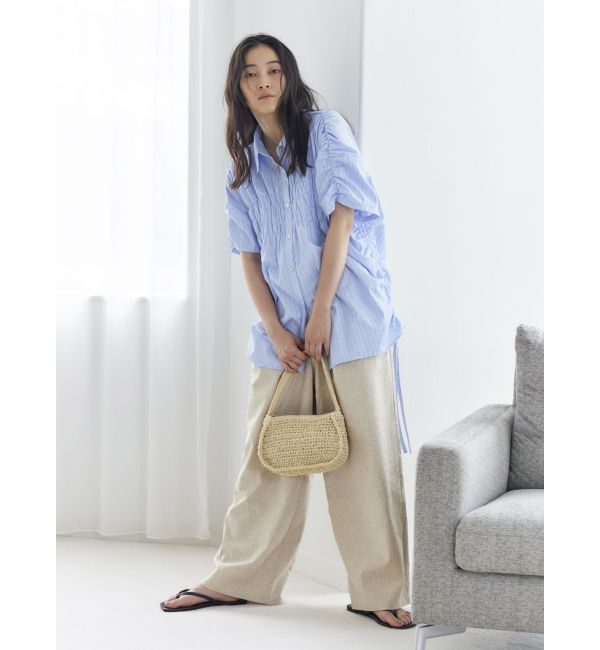 Ungrid「リネン混カーブラフパンツ」|その他|