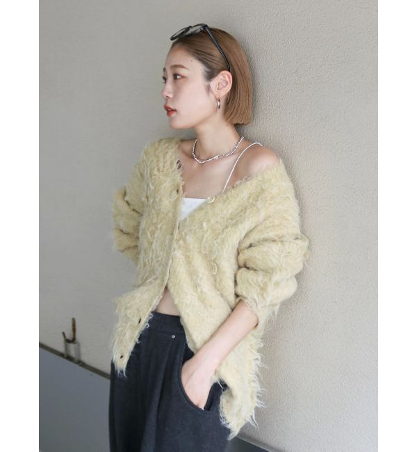 Ungrid「【WEB限定】カラールーズニットカーデ」|カーディガン|