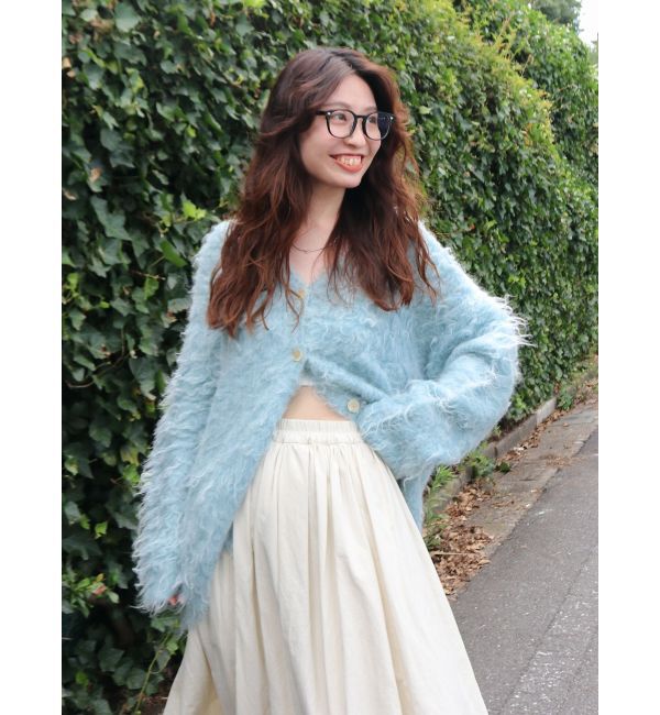 Ungrid「【WEB限定】カラールーズニットカーデ」|カーディガン|