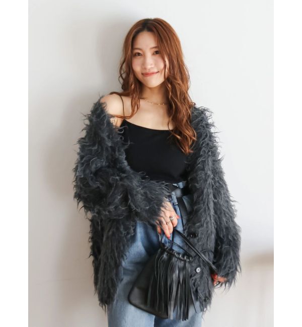 Ungrid「起毛ニットアンサンブル」|カーディガン|