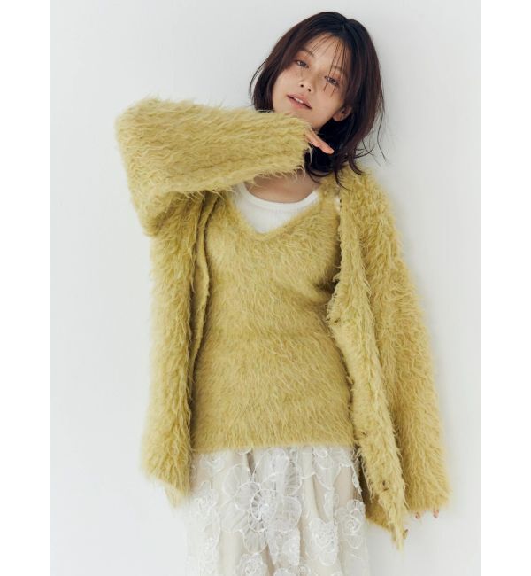 Ungrid「起毛ニットアンサンブル」|カーディガン|