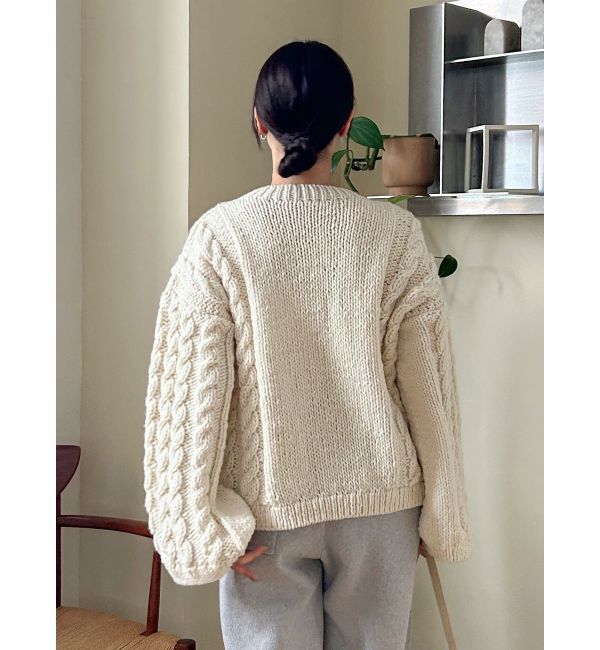 Ungrid「ルーズスリーブケーブルニット」|ニット・セーター|