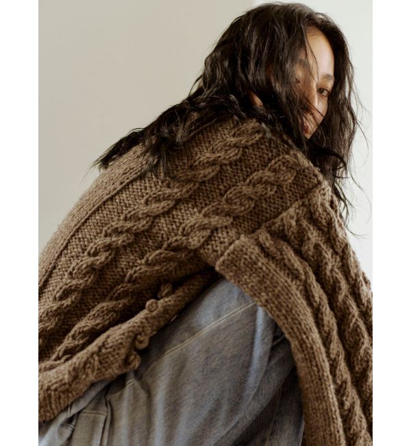 Ungrid「ルーズスリーブケーブルニット」|ニット・セーター|