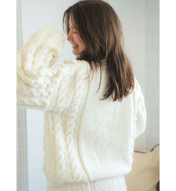Ungrid「ルーズスリーブケーブルニット」|ニット・セーター|