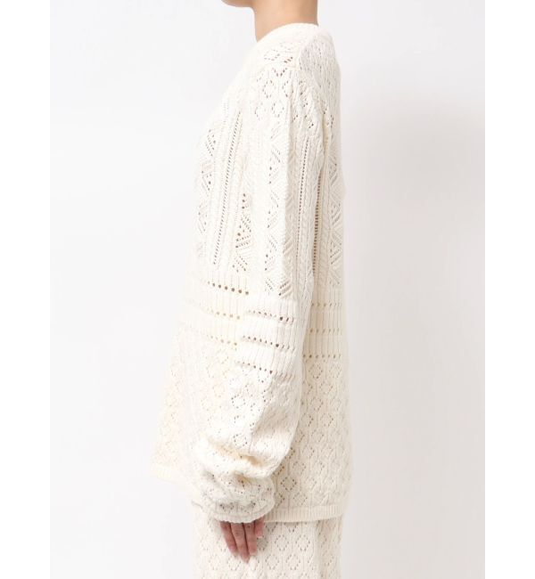 Ungrid「バックオープン透かし編みニット」|ニット・セーター|