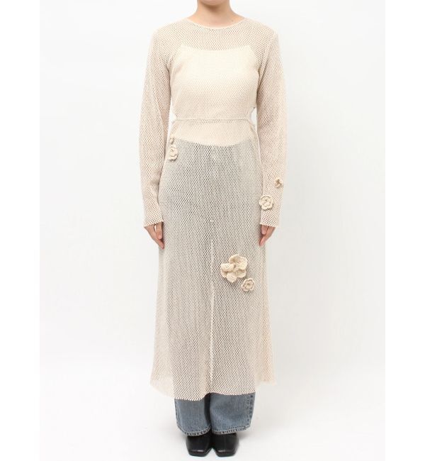 Ungrid「モチーフデザインメッシュワンピース」|ワンピース|