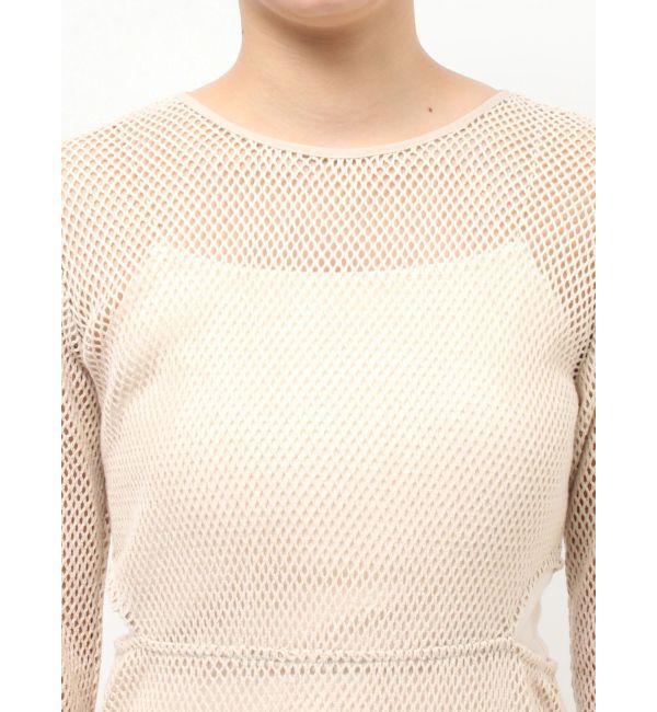 Ungrid「モチーフデザインメッシュワンピース」|ワンピース|