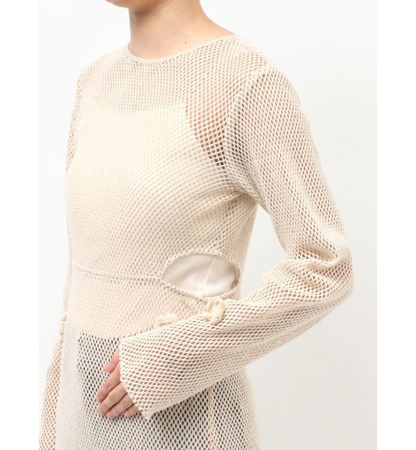 Ungrid「モチーフデザインメッシュワンピース」|ワンピース|