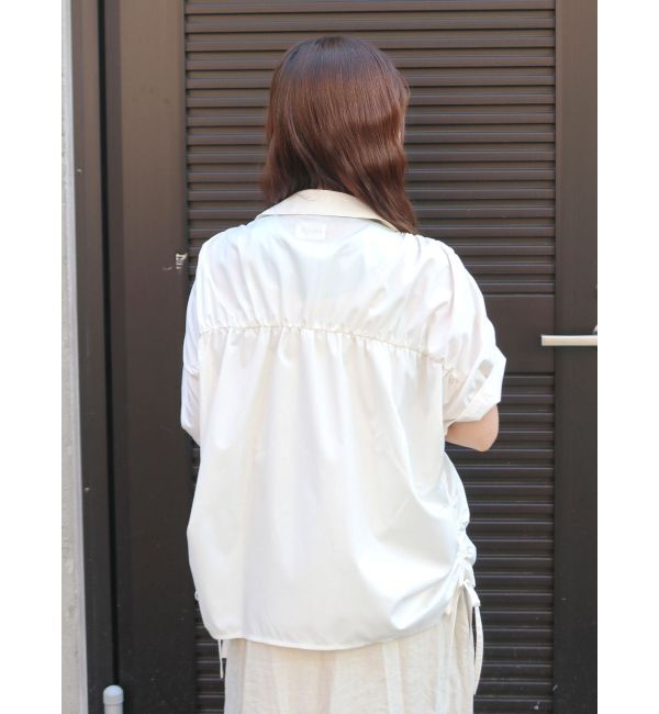 Ungrid「ハーフスリーブギャザーシャツ」|シャツ・ブラウス|