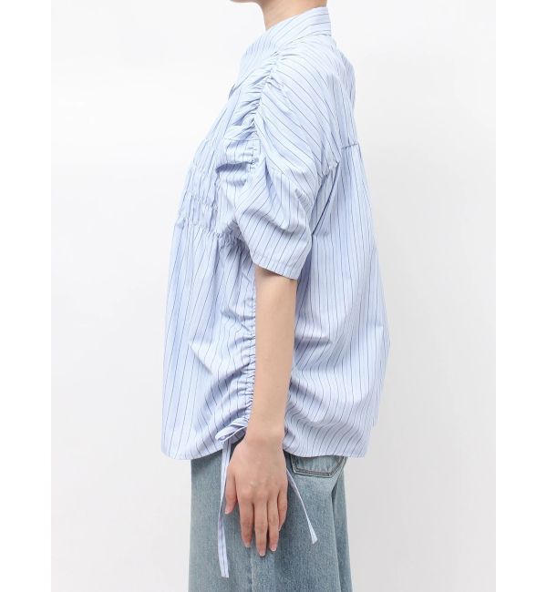 Ungrid「ハーフスリーブギャザーシャツ」|シャツ・ブラウス|