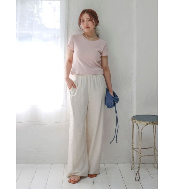 Ungrid「ショルダーデザインシアーTee」|Tシャツ・カットソー|