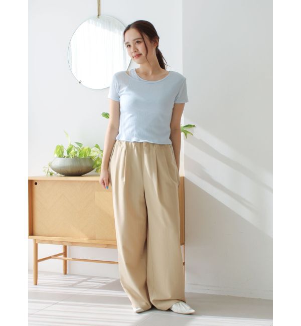 Ungrid「ショルダーデザインシアーTee」|Tシャツ・カットソー|