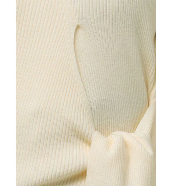 LAGUNAMOON「カシュクールウエストリボンニットトップス」|ニット・セーター|