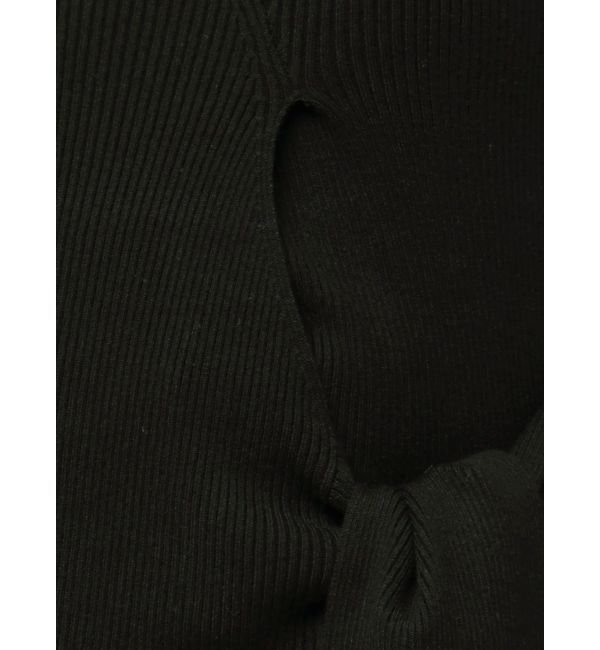 LAGUNAMOON「カシュクールウエストリボンニットトップス」|ニット・セーター|