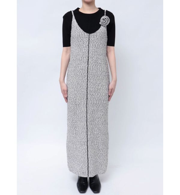 LAGUNAMOON「コサージュニットノースリーブワンピース」|ワンピース|