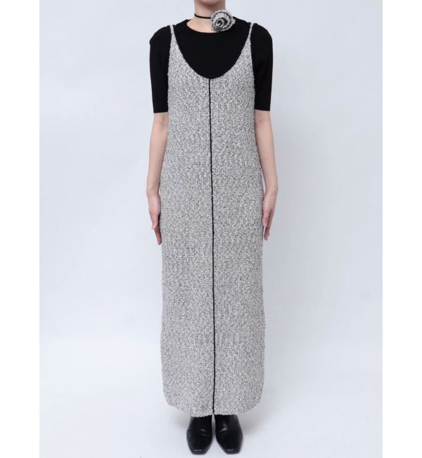 LAGUNAMOON「コサージュニットノースリーブワンピース」|ワンピース|