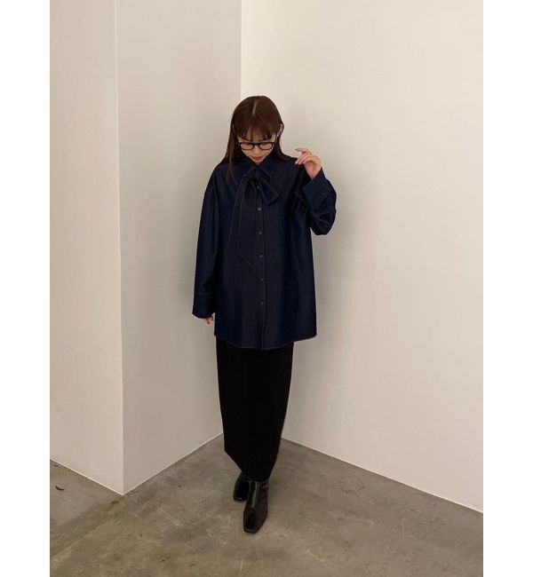 LAGUNAMOON「【柳橋唯コラボ】ワイドスリーブタイネックシャツ」|シャツ・ブラウス|