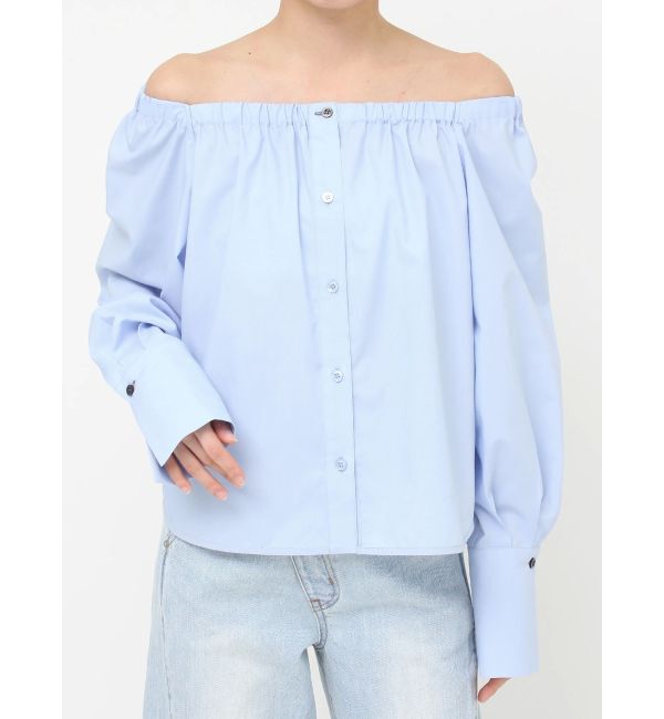 LAGUNAMOON「オフショルダー裾バイカラーブラウス」|シャツ・ブラウス|