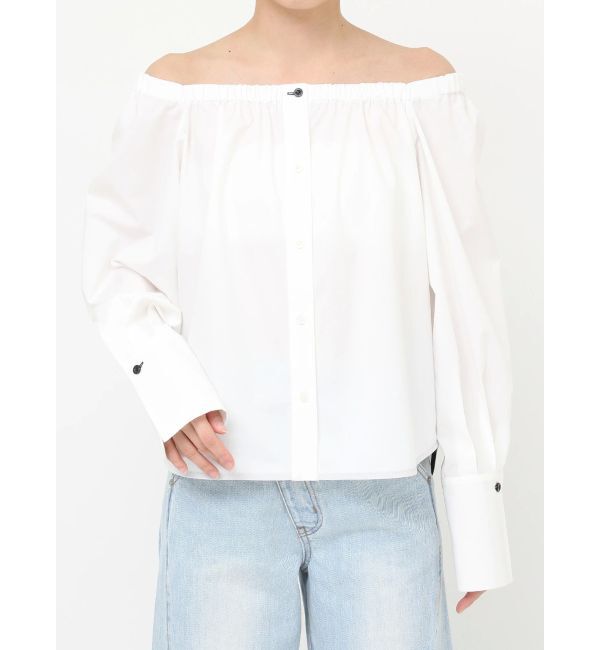 LAGUNAMOON「オフショルダー裾バイカラーブラウス」|シャツ・ブラウス|