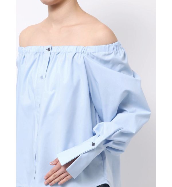 LAGUNAMOON「オフショルダー裾バイカラーブラウス」|シャツ・ブラウス|
