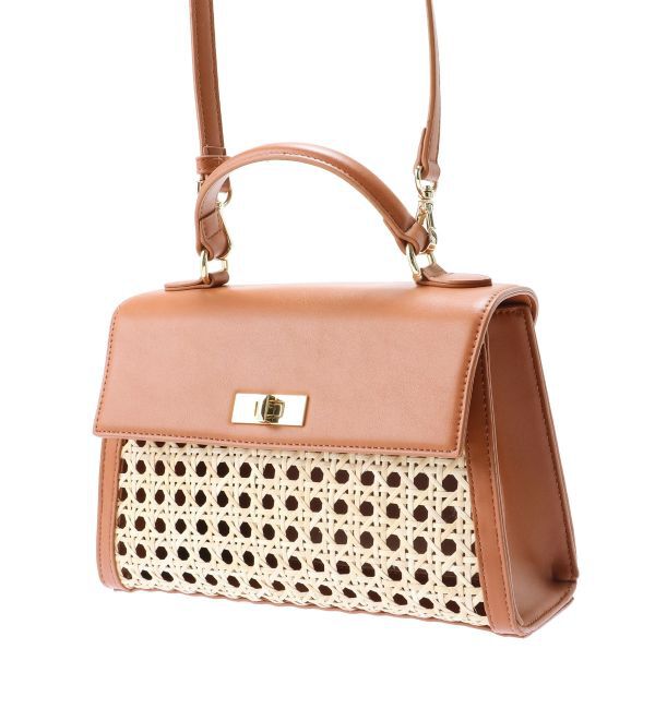 LAGUNAMOON「ラタンコンビミニバッグ」|ハンドバッグ|