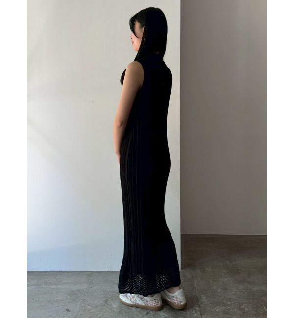 LAGUNAMOON「シャツカラーメランジニットワンピース」|ワンピース|