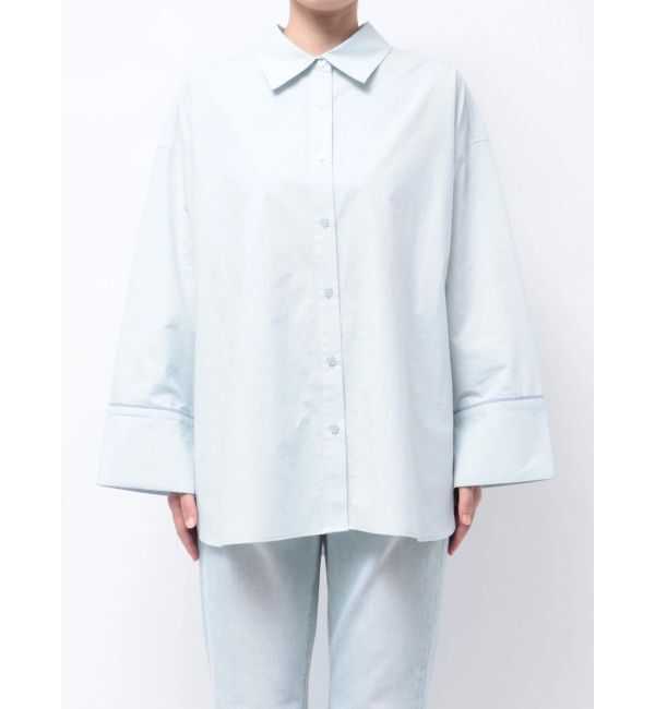 LAGUNAMOON「バイカラーワイドスリーブハートボタンシャツ」|シャツ・ブラウス|