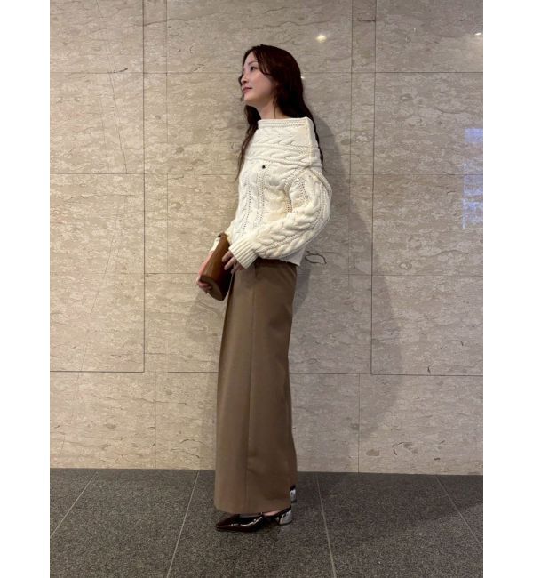 LAGUNAMOON「【POLO BCSコラボ】ケーブルオフショルニットプルオーバー」|ニット・セーター|