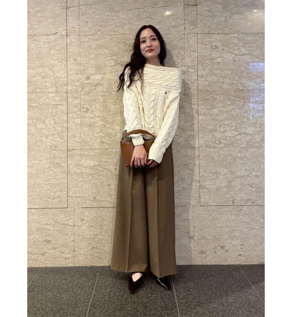 LAGUNAMOON「【POLO BCSコラボ】ケーブルオフショルニットプルオーバー」|ニット・セーター|