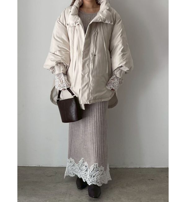 LAGUNAMOON「ストリングディティールミドルダウン」|ダウン|