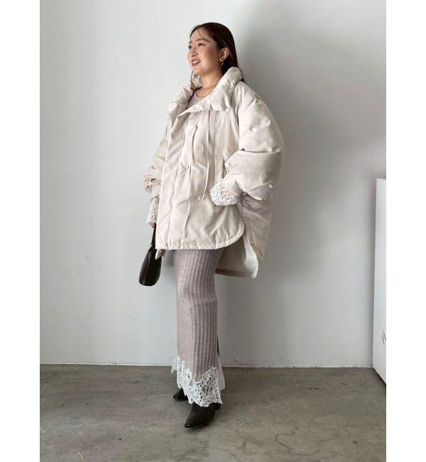 LAGUNAMOON「ストリングディティールミドルダウン」|ダウン|