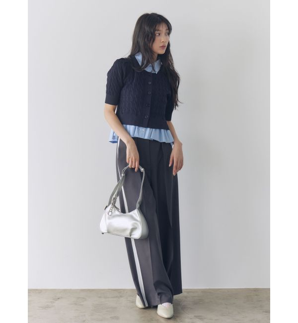 LAGUNAMOON「デタッチャブルペプラムニットカーディガン」|カーディガン|