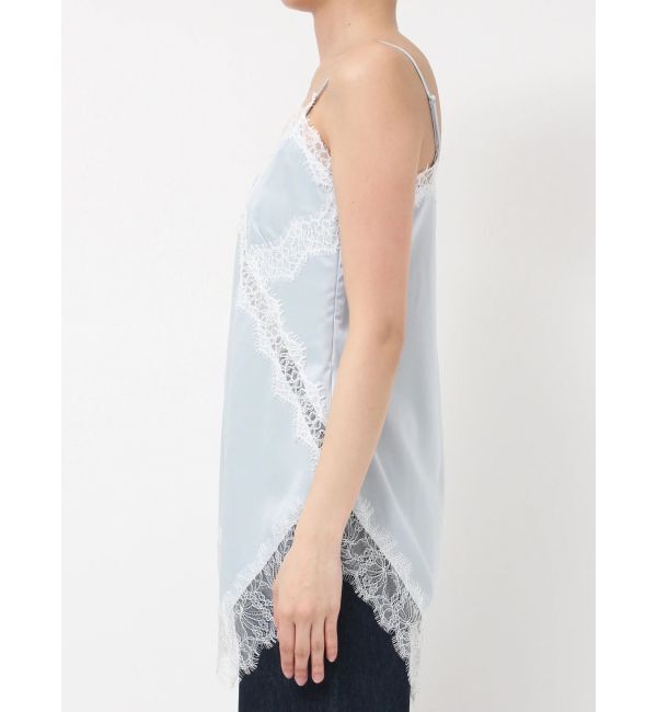 LAGUNAMOON「アシンメトリーレースサテンキャミソール」|キャミソール|