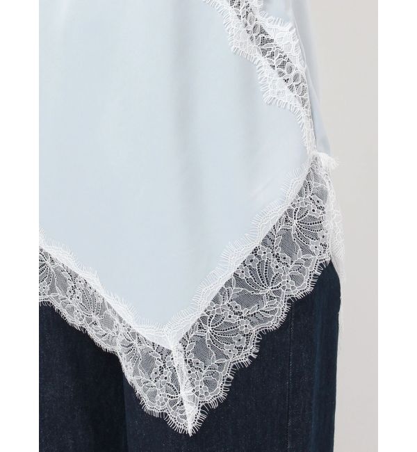 LAGUNAMOON「アシンメトリーレースサテンキャミソール」|キャミソール|