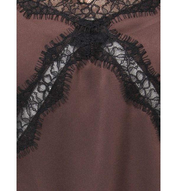 LAGUNAMOON「アシンメトリーレースサテンキャミソール」|キャミソール|