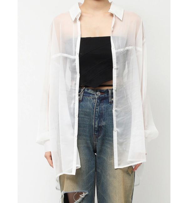 EVRIS「シアーオーバーサイズシャツ」|シャツ・ブラウス|